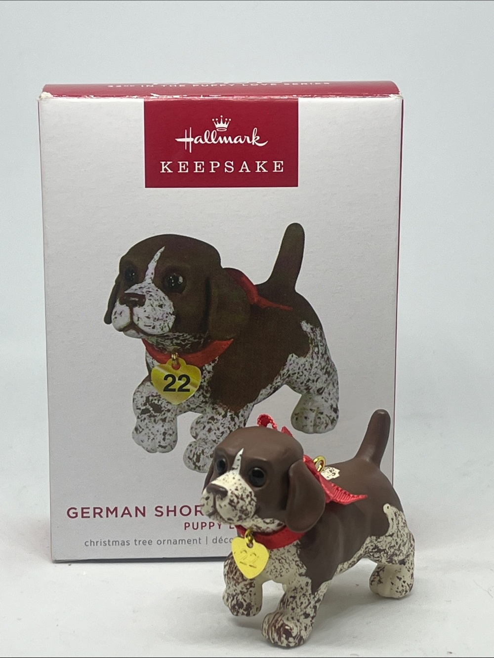Hallmark Keepsake 2022 German Shorthaired Pointer Puppy Ornament - Brown
